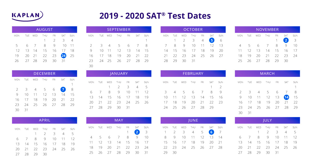 Sat Test Dates 2019 20 Registration Dates Fees Kaplan - 